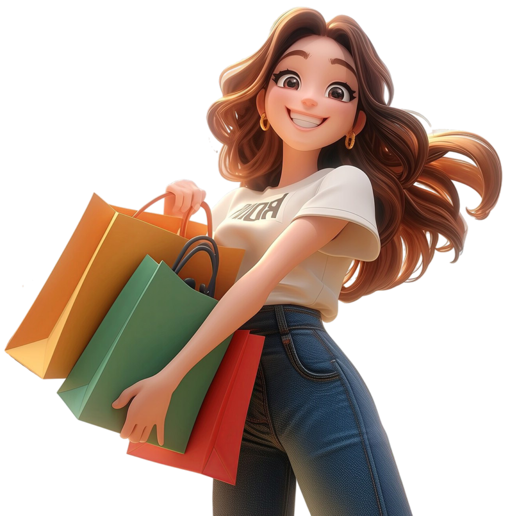 a girl buying grocery items from rashan ghar