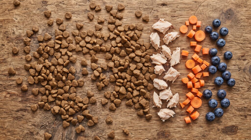 Assortment of dog wellness supplements and chews